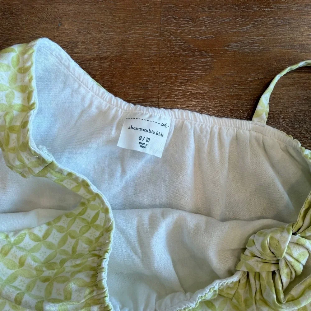 Abercrombie Kids Girls Skort 2 Pc Set Green White Top 9/10 Bottom 11/12 Matching